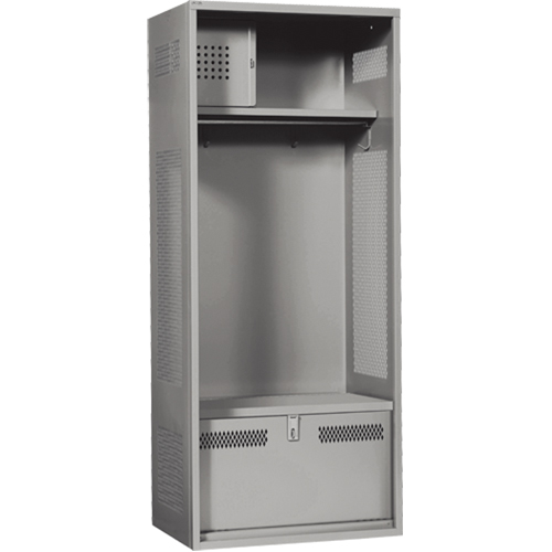 Gear Locker, Steel, 24" W x 24" D x 72" H, Grey Nia-Chem Ltd.