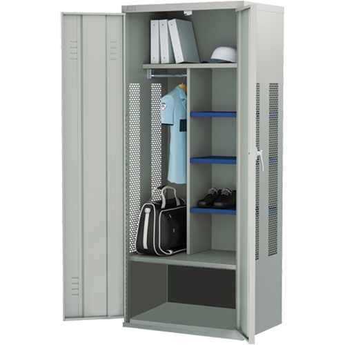 Gear Locker, Steel, 36" W x 24" D x 72" H, Grey Nia-Chem Ltd.