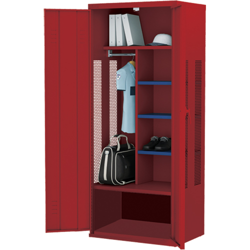 Casier de luxe pour &eacute;quipement, Acier, 36" la x 24" p x 72" h, Rouge Nia-Chem Ltd.