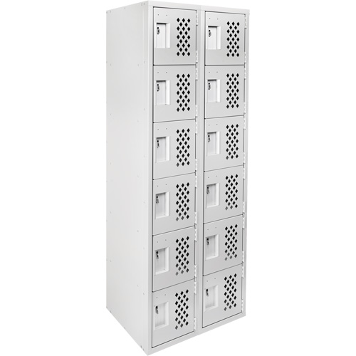 Clean Line Lockerettes, 6 -tier, Bank of 2, 18" x 72" x 12", Steel Nia-Chem Ltd.
