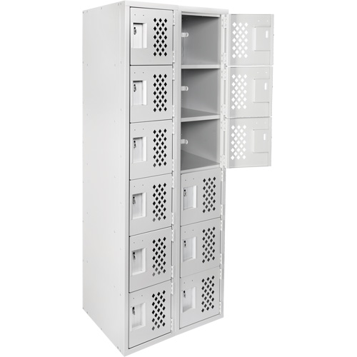 Clean Line Lockerettes, 6 -tier, Bank of 2, 18" x 72" x 12", Steel Nia-Chem Ltd.