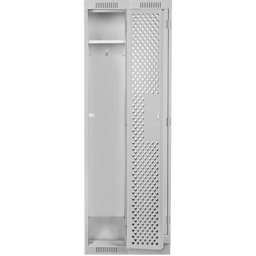 Clean Line Lockers, Bank of 2, 24" x 15" x 76", Steel, Grey, Rivet (Assembled), Perforated Nia-Chem Ltd.