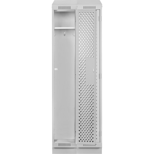 Casiers Clean Line, Bloc de 2, 24" x 15" x 82", Acier, Gris, Rivet (assembl&eacute;), Perfor&eacute; Nia-Chem Ltd.