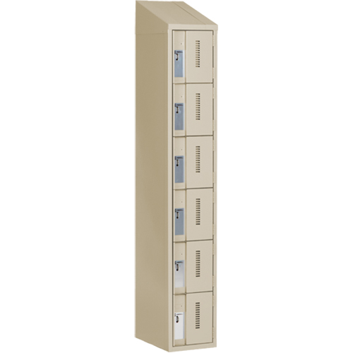 Concorde Heavy-Duty Lockers, 6 -tier, 12" x 18" x 78", Steel, Beige, Welded (Assembled) Nia-Chem Ltd.