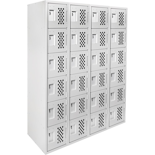 Clean Line Lockerettes, 6 -tier, Bank of 4, 18" x 72" x 12", Steel Nia-Chem Ltd.