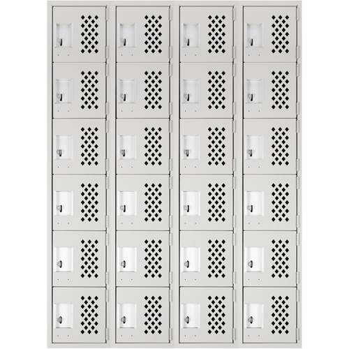 Clean Line Lockerettes, 6 -tier, Bank of 4, 18" x 72" x 12", Steel Nia-Chem Ltd.