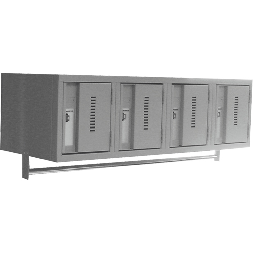 Wall Hung Lockers - Heavy Duty, Bank of 4, 18" x 12" x 12", Steel Nia-Chem Ltd.