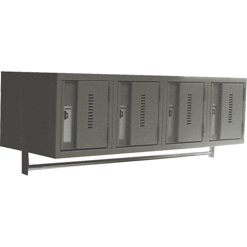 Casiers muraux robustes, Bloc de 4, 18" x 12" x 12", Acier Nia-Chem Ltd.