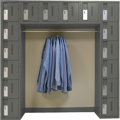 Archettes Concorde Heavy Duty Lockers, 16 -tier, Bank of 3, 18" x 72" x 72", Steel Nia-Chem Ltd.