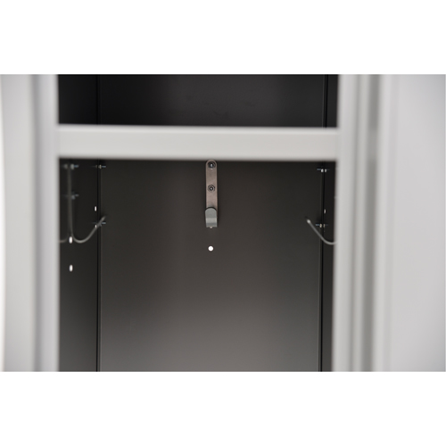 Lockers, 2 -tier, Bank of 3, 36" x 18" x 72", Steel, Grey, Knocked Down Nia-Chem Ltd.