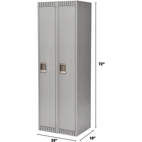 Casiers, Bloc de 2, 24" x 18" x 72", Acier, Gris, D&eacute;mont&eacute; Nia-Chem Ltd.