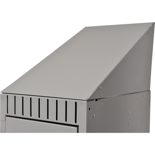 Slope Top, 1 Bank, 18" D x 12" W x 10" H, Grey, Steel Nia-Chem Ltd.