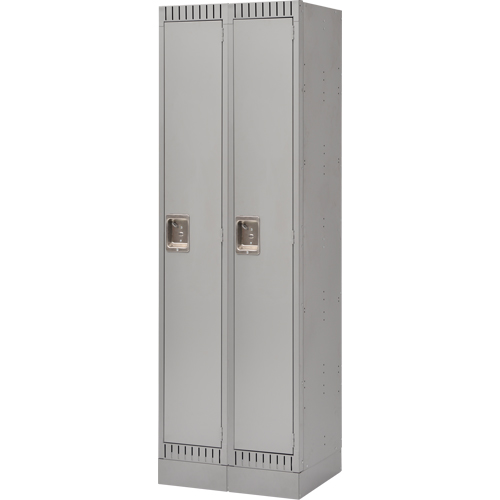 Assembled Lockers, Bank of 2, 24" x 18" x 72", Steel, Grey, Rivet (Assembled) Nia-Chem Ltd.