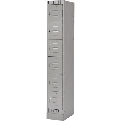 Casiers, 6 niveaux, 12" x 18" x 76", Acier, Gris, D&eacute;mont&eacute; Nia-Chem Ltd.