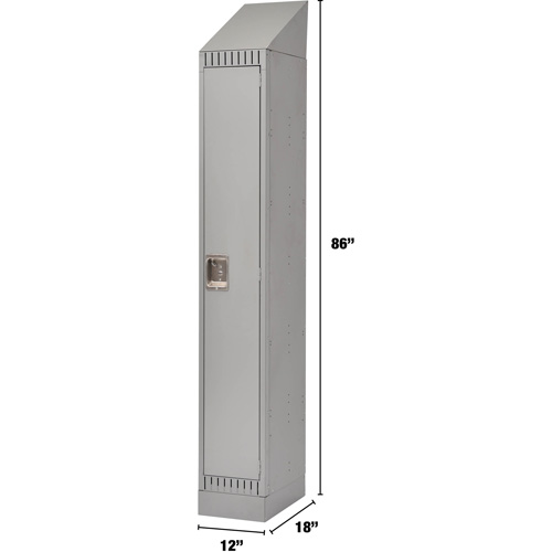 Lockers, 12" x 18" x 86", Steel, Grey, Knocked Down Nia-Chem Ltd.