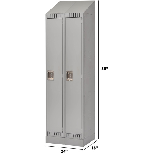 Casiers, Bloc de 2, 24" x 18" x 86", Acier, Gris, D&eacute;mont&eacute; Nia-Chem Ltd.