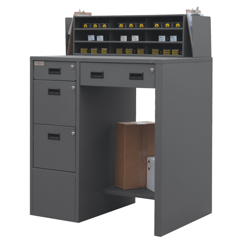 Bureau d'atelier, 39" la x 29" p x 53" h, Gris Nia-Chem Ltd.