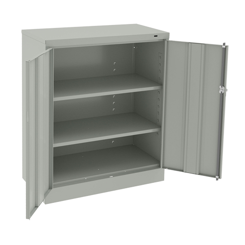 Armoire &agrave; hauteur de comptoir, Acier, 2 Tablettes, 42" h x 36" la x 18" P, Gris p&acirc;le Nia-Chem Ltd.