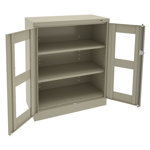 C-Thru Counter High Cabinet, Steel, 2 Shelves, 42" H x 36" W x 18" D Nia-Chem Ltd.