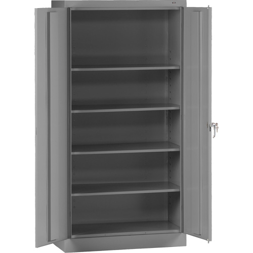 Standard Storage Cabinet, Steel, 4 Shelves, 72" H x 36" W x 18" D, Grey Nia-Chem Ltd.