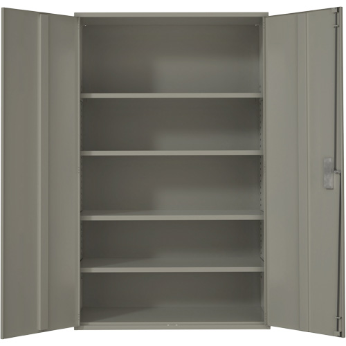 Extra Wide Hi-Boy Storage Cabinet, Steel, 4 Shelves, 72" H x 48" W x 24" D, Grey Nia-Chem Ltd.
