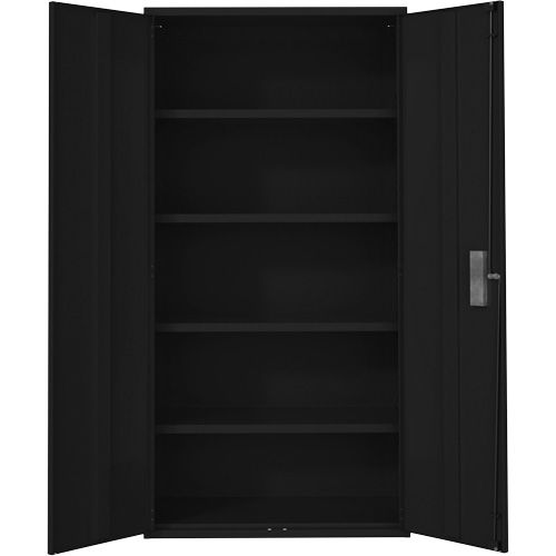 Armoire de rangement Hi-Boy, Acier, 4 Tablettes, 72" h x 36" la x 18" P, Noir Nia-Chem Ltd.