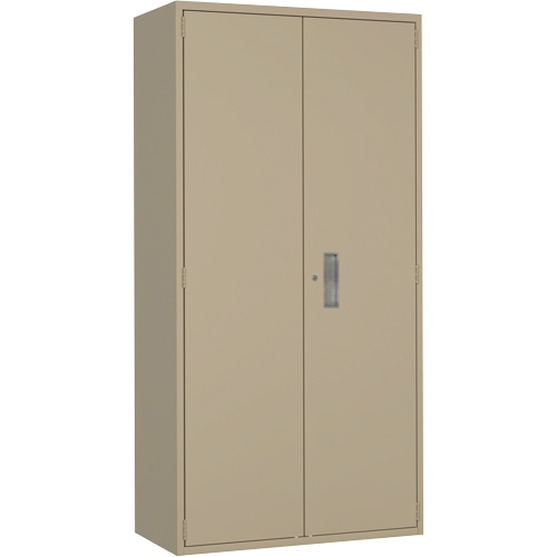 Hi-Boy Storage Cabinet, Steel, 4 Shelves, 72" H x 36" W x 18" D, Beige Nia-Chem Ltd.