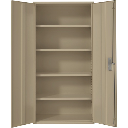 Hi-Boy Storage Cabinet, Steel, 4 Shelves, 72" H x 36" W x 18" D, Beige Nia-Chem Ltd.