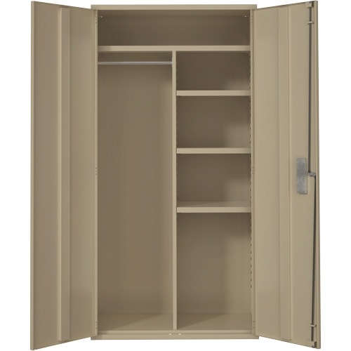 Combination Storage Cabinet, Steel, 6 Shelves, 72" H x 36" W x 18" D, Beige Nia-Chem Ltd.