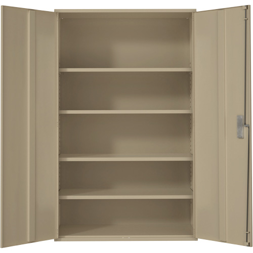 Extra Wide Hi-Boy Storage Cabinet, Steel, 4 Shelves, 72" H x 48" W x 24" D, Beige Nia-Chem Ltd.