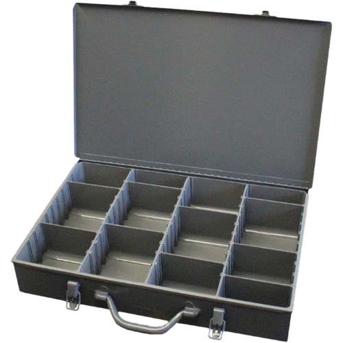 Boîtes en acier &agrave; compartiments &agrave; fond courb&eacute;, 17,875" la x 12" p x 3" h, 13 compartiments Nia-Chem Ltd.