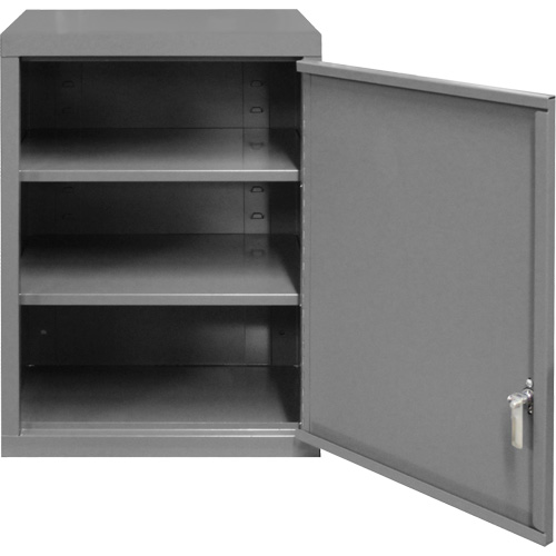 Armoire murale, 27" h x 13-11/16" la x 18" p, 2 tablettes, Acier, Gris Nia-Chem Ltd.