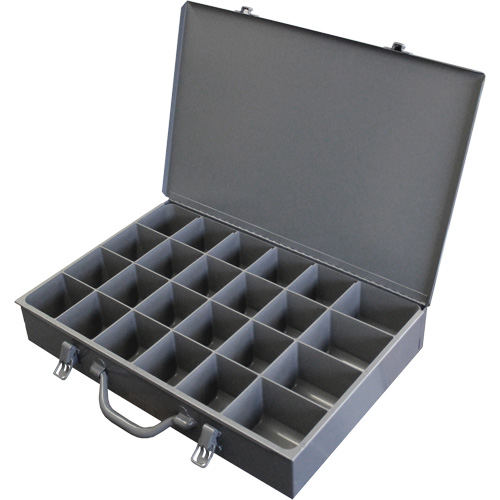 Steel Scoop Compartment Boxes, 17.875" W x 12" D x 3" H, 24 Compartments Nia-Chem Ltd.