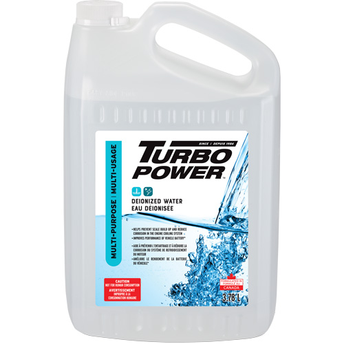 Eau d&eacute;sionis&eacute;e &agrave; usages multiples Turbo Power, Cruche Nia-Chem Ltd.