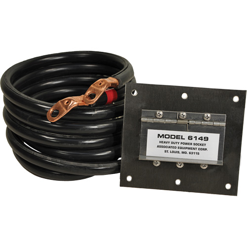 Panneau de douille polaris&eacute;e robuste en acier inoxydable &agrave; brancher, 1 AWG, C&acirc;ble 5' Nia-Chem Ltd.