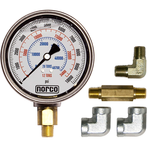 Hydraulic Gauge with Fittings, 4" , Bottom Mount, Analogue Nia-Chem Ltd.