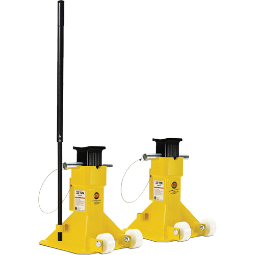 EZ-Wheel Jack Stand, Locking Pin, 22 Tons Capacity, 13-1/2" - 20" H Nia-Chem Ltd.