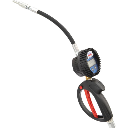 D&eacute;bitm&egrave;tre &eacute;lectronique de lubrifiant avec rallonge flexible &agrave; 90° Nia-Chem Ltd.