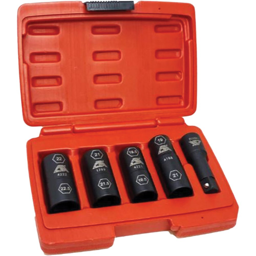 Flip Socket Kit, 5 Pieces, 1/2" Drive Size Nia-Chem Ltd.