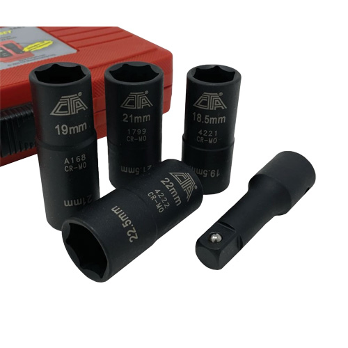 Flip Socket Kit, 5 Pieces, 1/2" Drive Size Nia-Chem Ltd.