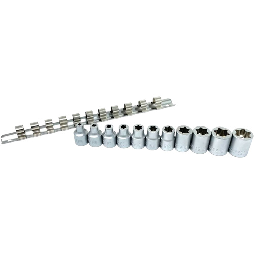 Jeu de douilles Flat-Cut E-"Star", 11 Morceaux, Prise de 3/8" Nia-Chem Ltd.