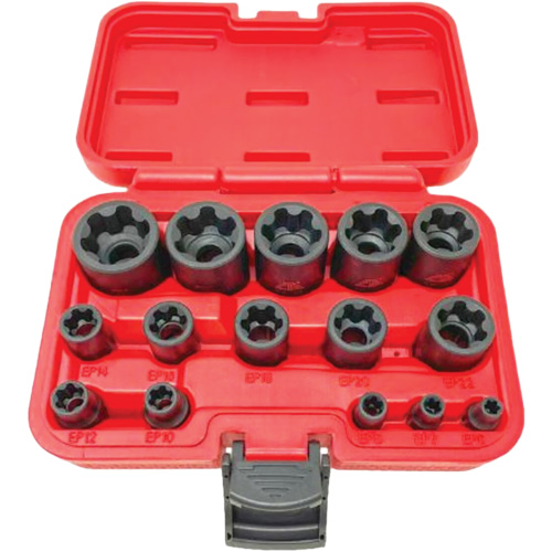 Jeu de douilles EP "Star" plus, 15 Morceaux, Prise de 1/4"/3/8"/1/2" Nia-Chem Ltd.