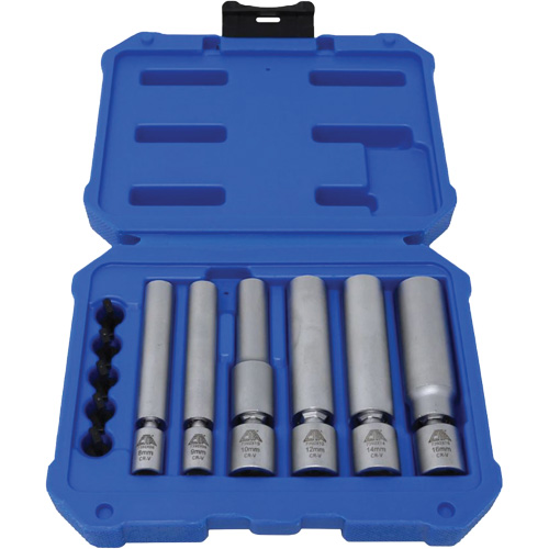 Jeu de douilles pour bougies d'allumage et bougies &agrave; incandescence 6 mcx Nia-Chem Ltd.