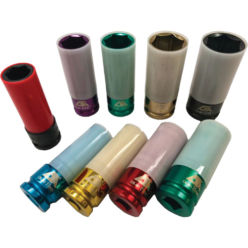 Jeu de douilles &agrave; chocs principales &agrave; paroi mince, 9 Morceaux, Prise de 1/2" Nia-Chem Ltd.