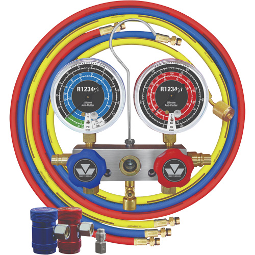 R1234Yf 2-Way Piston Valve Manifold Gauge Set Nia-Chem Ltd.