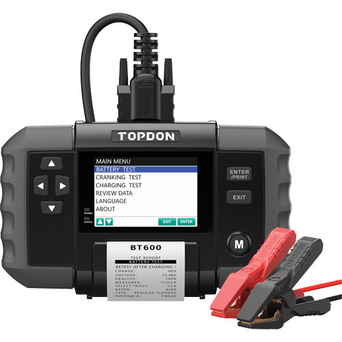 BT600 12V Battery & 12V/24V System Tester with Built-in Printer Nia-Chem Ltd.
