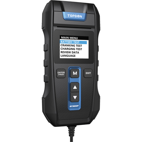 Testeur de batterie, de charge et de d&eacute;marrage BT300P avec imprimante Nia-Chem Ltd.