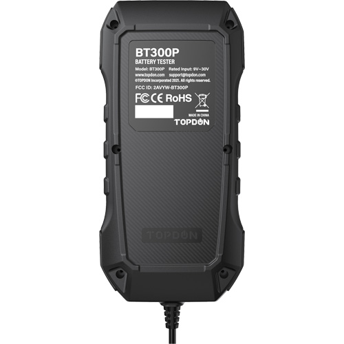 Testeur de batterie, de charge et de d&eacute;marrage BT300P avec imprimante Nia-Chem Ltd.