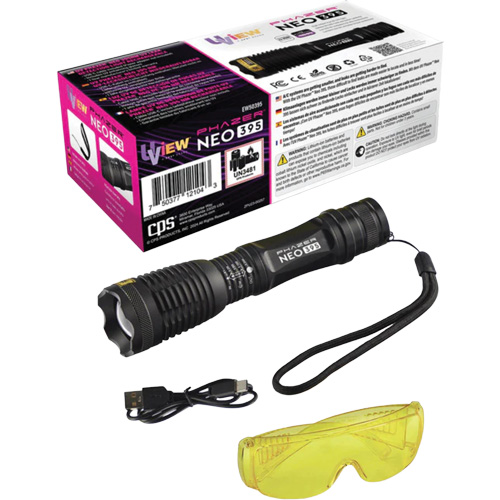 Lampe UV rechargeable pour la d&eacute;tection des fuites UView Phazer NEO 395 Nia-Chem Ltd.