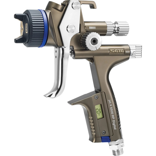 Pistolet de peinture de premi&egrave;re qualit&eacute; pour peinture automobile avec psi num&eacute;rique X5500 RP 1,3 O RPS D, Entr&eacute;e d'air 1/4" NPT, 10,24 pi³/min, Capacit&eacute; 0,6 L/0,9 L, 0,17 psi Nia-Chem Ltd.
